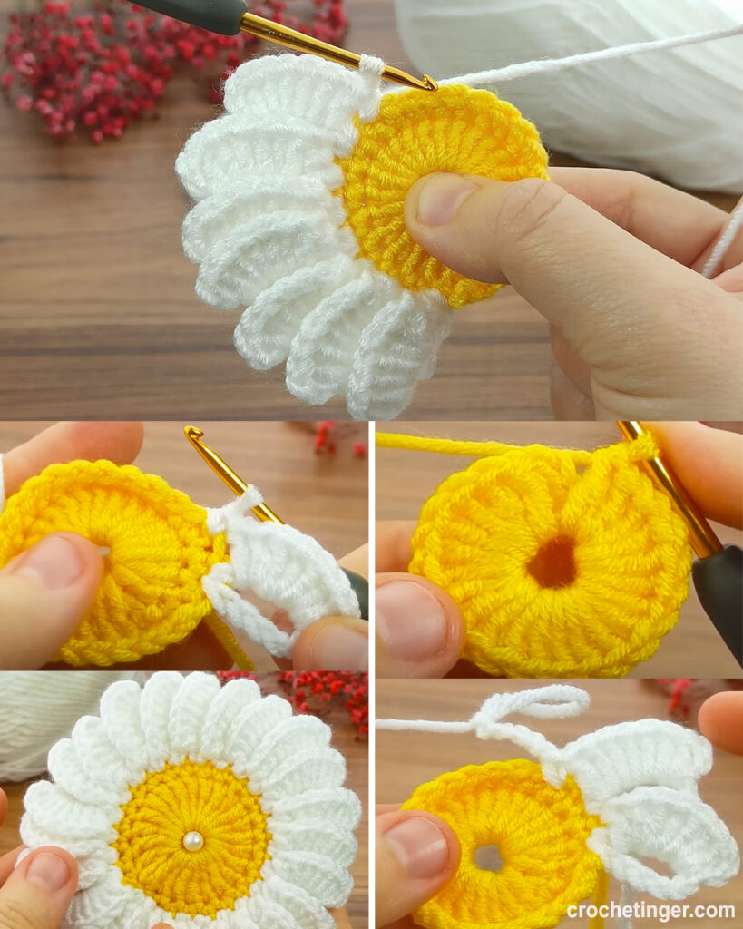 How to Crochet a Charming Daisy Motif